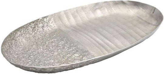 Fylliana Fl7664 Platou Decorativ Oval Metalic Argintiu 1buc 38x21x3buc