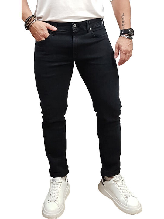 Stanley Ανδρικό Παντελόνι Τζιν με Regular Tapered Εφαρμογή Black