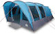 vidaXL Camping Tent Tunnel Blue For 8 People