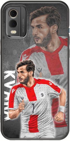 Euro 2024 Khvicha Kvaratskhelia Nokia C32 Black Tpu Black Silicone