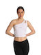 Paco & Co Damen Crop Top White