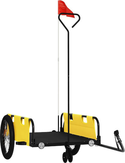 Vidaxl Pet Bicycle Yellow Black Oxford Iron Yellow