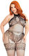 Leg Avenue Seamless Halter Bodystocking Sexy Bodystocking Schwarz