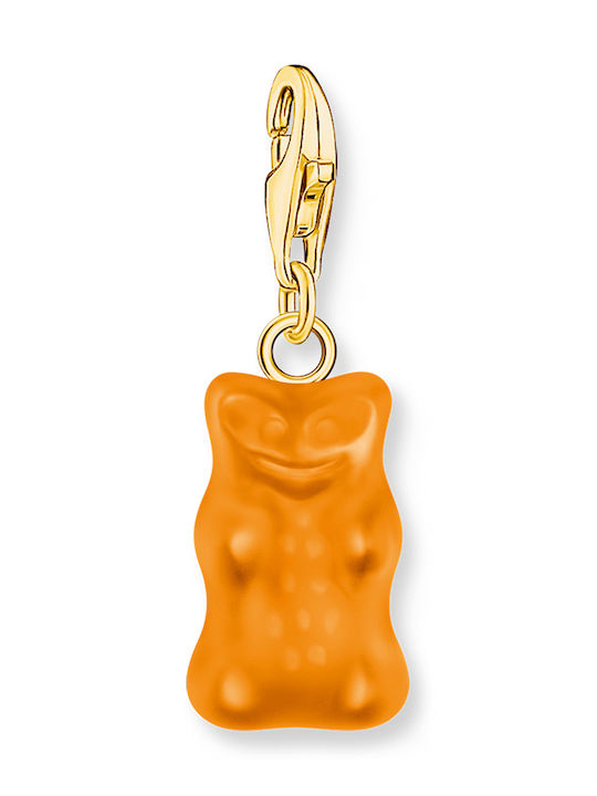 Thomas Sabo 2186-413-8 Orange Charm Goldbears Anhänger vergoldet