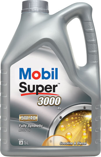 Mobil Super 3000 Синтетичен Масло за Автомобили 5W-40 5лт