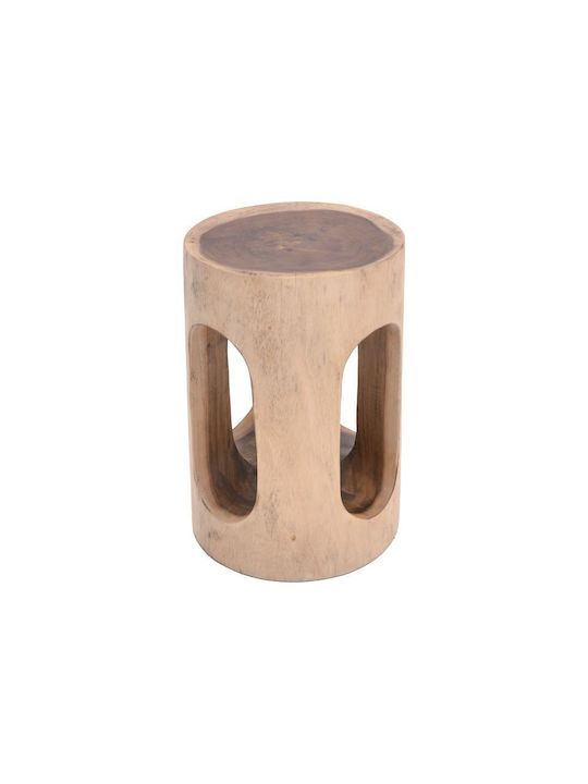 Stool For Living Room Wooden Natural 30x30x45cm