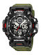 Skmei Analog/Digital Men's Watch 54mm Battery with Green Rubber Strap