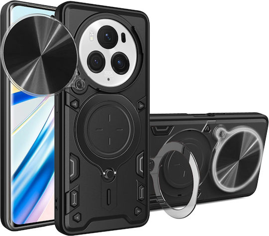 Techsuit Umschlag Rückseite Silikon Schwarz (Honor Magic6 Pro)