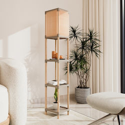 FixWood Stehlampe H137cm. Beige