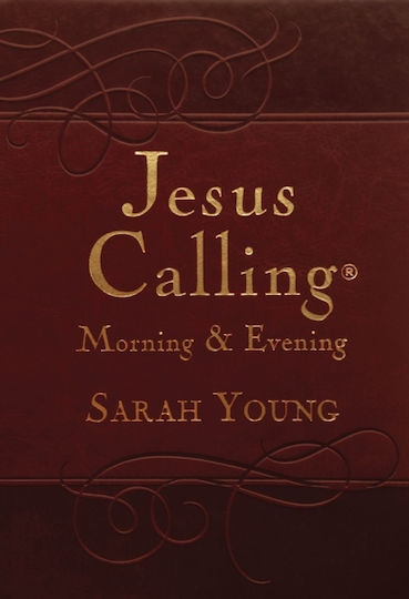 Jesus Calling Morning And Evening, Brown Leathersoft Hardcover, With Scripture References