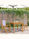Scaun de exterior Lemn Albastru 2buc 48x40x109cm
