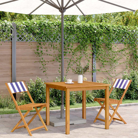 Blue Outdoor Chair 2 Pieces 38x32.5x86cm Blue Outdoor Chair 2 Pieces 38x32.5x86cm