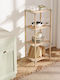 FixWood Floor Bathroom Shelf Wooden 38x30x116cm Beige