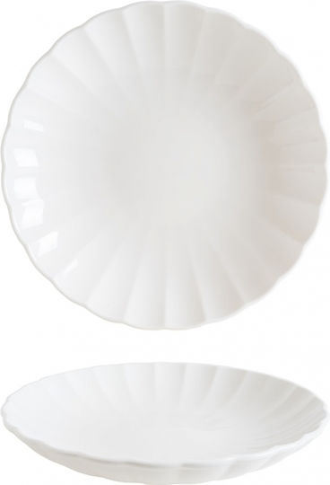 Ready Plate Soup made of Porcelain White with Diameter 25cm 6pcs