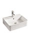 Inter Ceramic Aufgesetztes Waschbecken Porzellan 52x42x15.5cm White