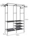 Floor Garment Rack made of Metal Black 107x36x173cm