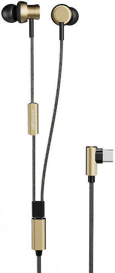 HiFuture Hi5 În ureche Handsfree cu două căști cu mufă USB-C Auriu