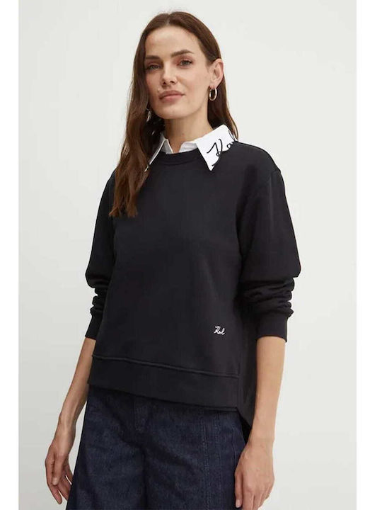 Karl Lagerfeld Women's Long Sweatshirt BLACK