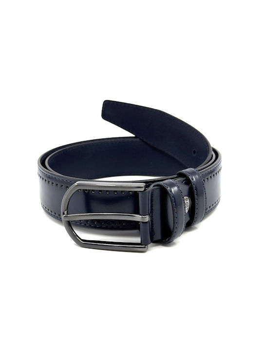 Legend Accessories Men's Leather Belt Blue