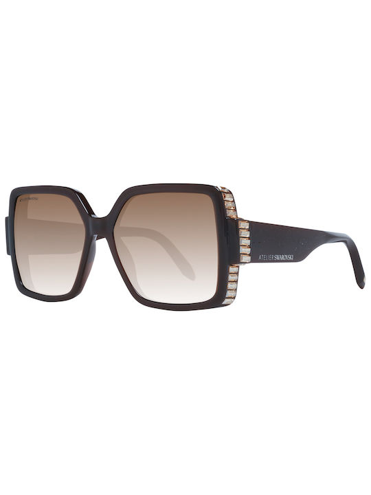 Swarovski Sonnenbrillen mit Schwarz Rahmen und Braun Linse SK0237-P 36F