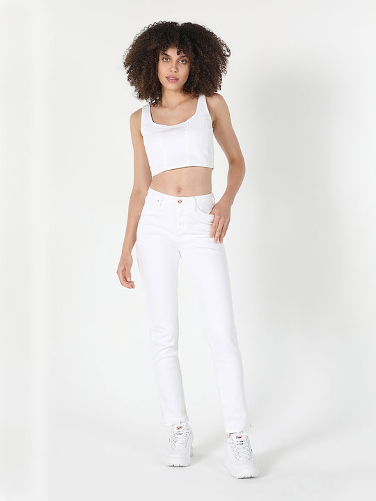 Women's Jean Trousers in Slim Fit White