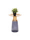 Round Side Table Glass Blue 37x37x35cm