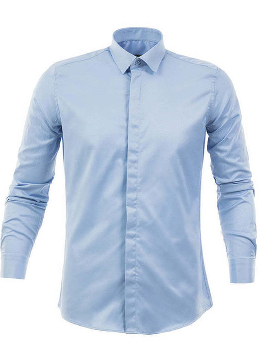 Senior Men's Shirt Cotton Blue