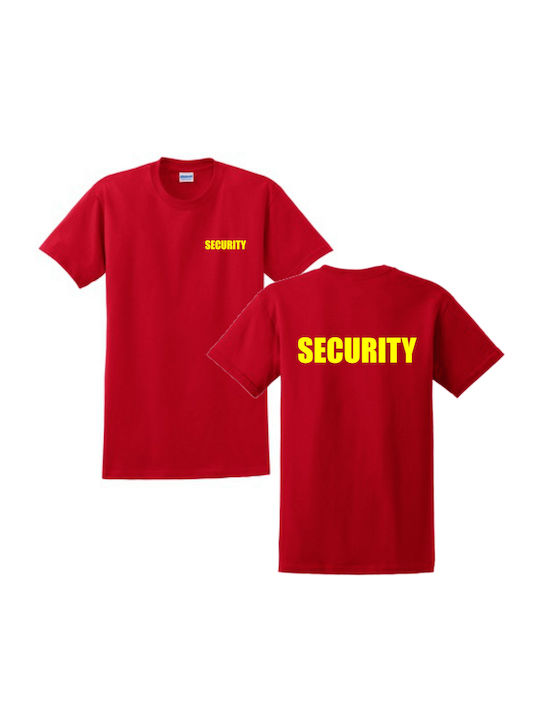 Μπλούζα Μακό Κόκκινη Premium Εταιρίας Pegasus Τύπωμα Security