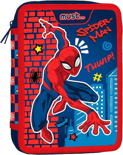 Spiderman Pencil Case Full with 2 Compartments Blue