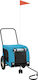 vidaXL Dog Carrying Blue Bicycle Trailer for 30kg Pets L124xW53xH53cm