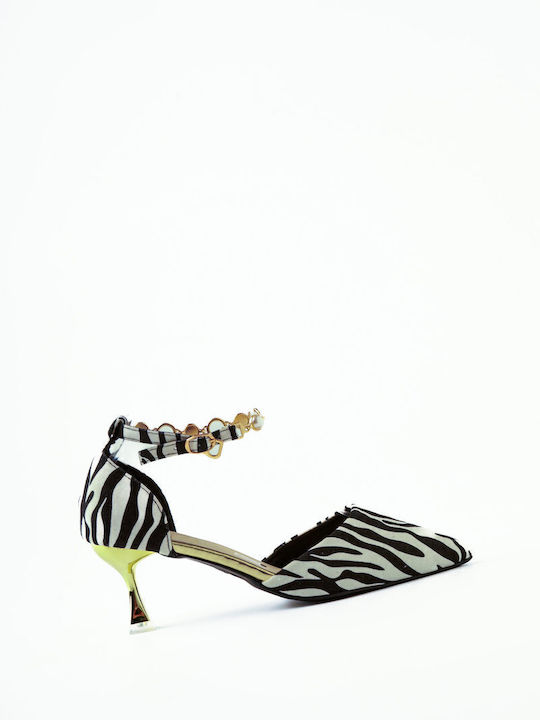 Γόβες με Τακούνι Στιλέτο & Λουράκι Animal Print Πολύχρωμες