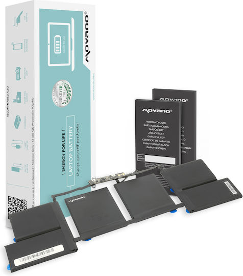 Movano Kompatible Laptop-Batterie für Apple MacBook Pro Apple MacBook Pro A1707 A1820 mit 6667mAh