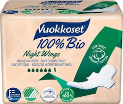 Vuokkoset Night Sanitary Pads with Wings 9pcs