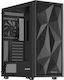 Genesis NPC-2046 Micro Tower Computer Case with Window Panel Black