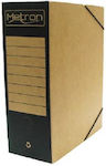 Metron Paper File Box with Rubber Band 33x12x25cm