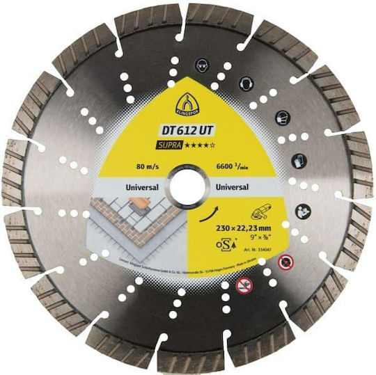 Klingspor Segmented Diamond Disc 125mm X 2,4mm X 22.2mm Dt612ut Weaning Undercutting