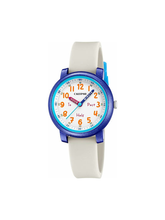 Calypso Kids Watch with Rubber/Plastic Strap White