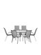 Set Dining de Exterior Bruno 7 Piese Gri