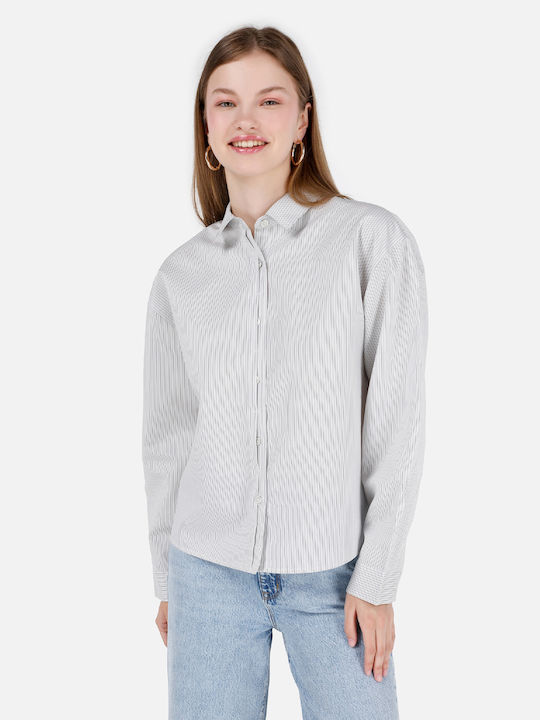 Mânecă lungă Femei Cămașă White