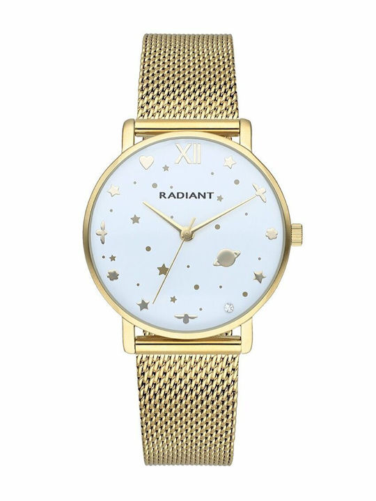 Radiant Men's Watch 36mm Battery with Gold Metal Bracelet