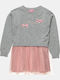 Children's Dress Long Sleeve Tulle Gray