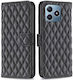Puff Rhombus Wallet Black for Realme C61