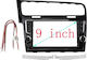 Bizzar DIN Fascia Panels 2 Din Compatible with Screen 9" for Volkswagen Golf 2013 – 2018