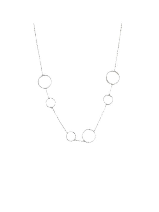 Silver Circle Necklace Dj-021