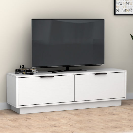 Έπιπλο Τηλεόρασης Lisa Λευκό Μ140xΠ35xΥ43cm