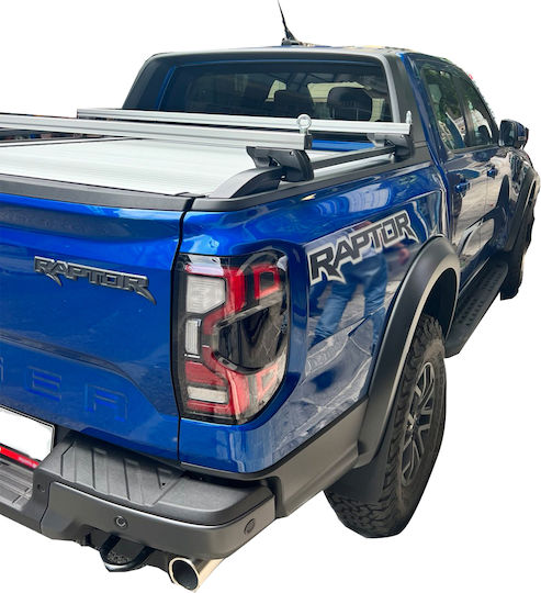 Menabo Μπάρες Οροφής Αλουμινίου 165εκ. για Ford Raptor (Σετ με πόδια) Ασημί