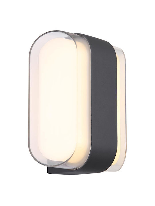 Globo Lighting Wall-Mounted Outdoor Ceiling Light LED IP54 12W with Warm White Light 16x12.5εκ.