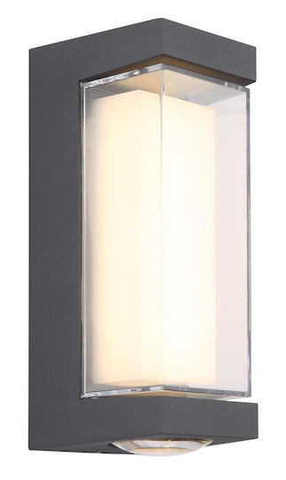 Globo Lighting Wall-Mounted Outdoor Ceiling Light LED IP54 12W with Warm White Light 7.5x18.7εκ.