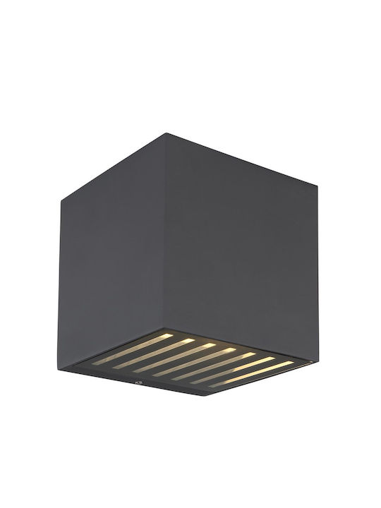 Globo Lighting Wall-Mounted Outdoor Ceiling Light LED IP54 6W with Warm White Light Double Beam 10x10εκ.
