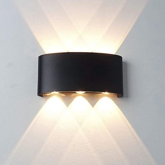 Leuchte Wand LED Schwarz 9.5x5x18.5cm Leuchte Wand LED Schwarz 9.5x5x18.5cm